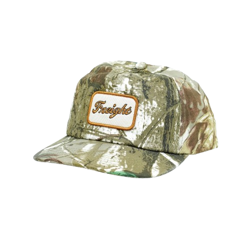 Camo Snapback Hat with moisture-wicking sweatband